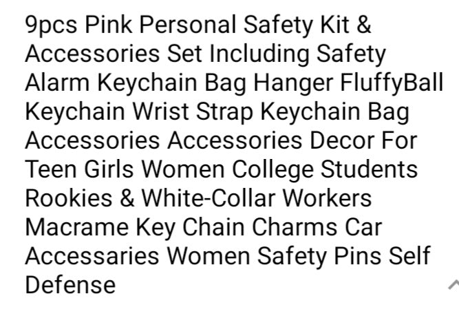 Pink safety keychain