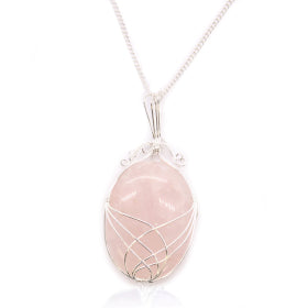 Swirl Wrapped Gemstone Necklace- Choice Gemstone