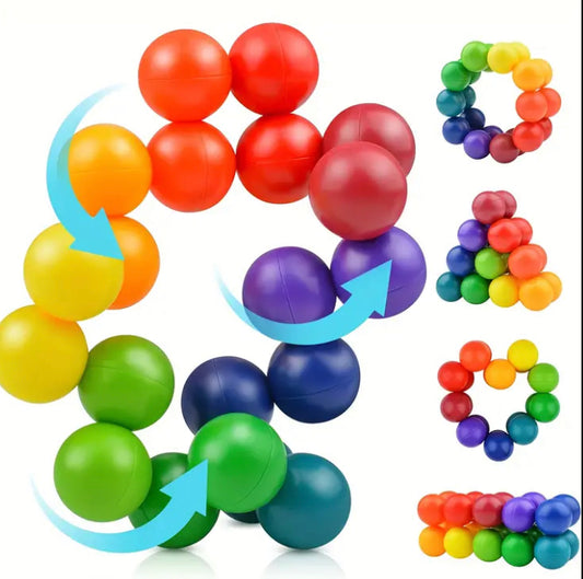 Sensory rainbow ball toy