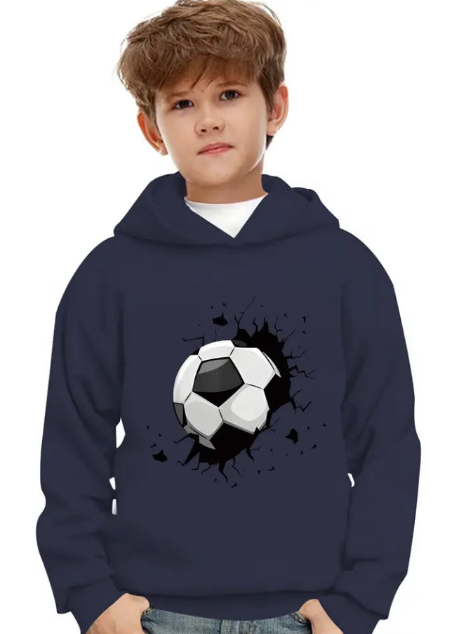 Football print hoodie
