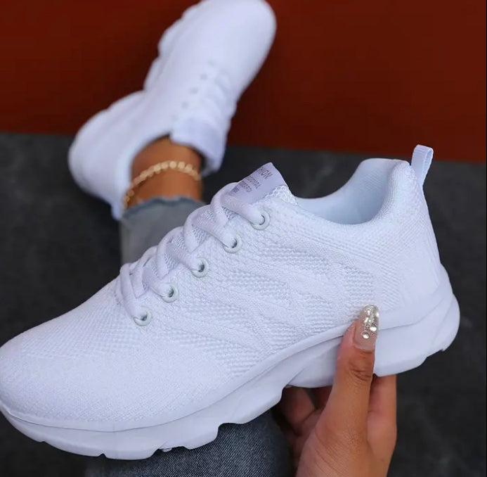 Breathable woven trainers