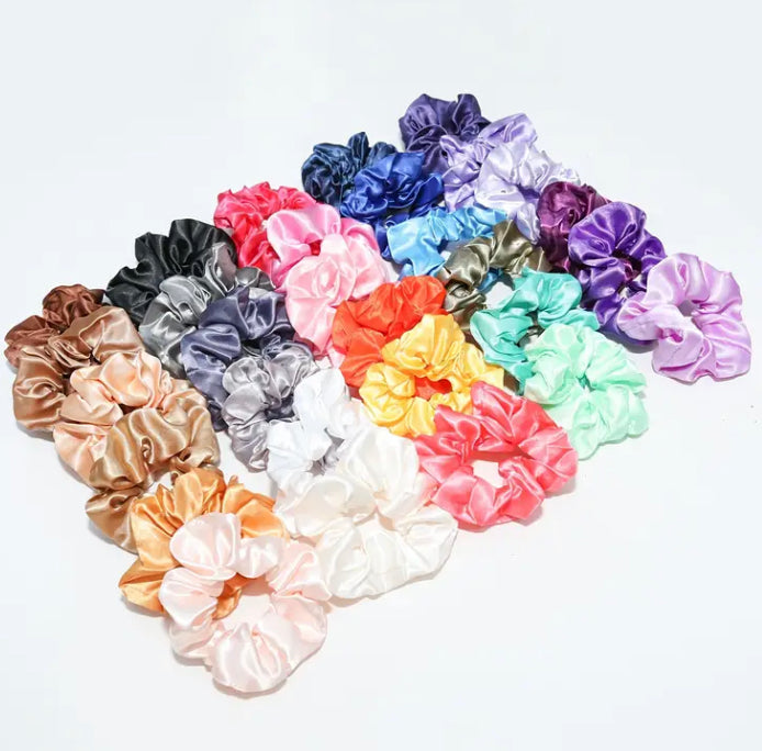 30pc random colour hair scrunchies