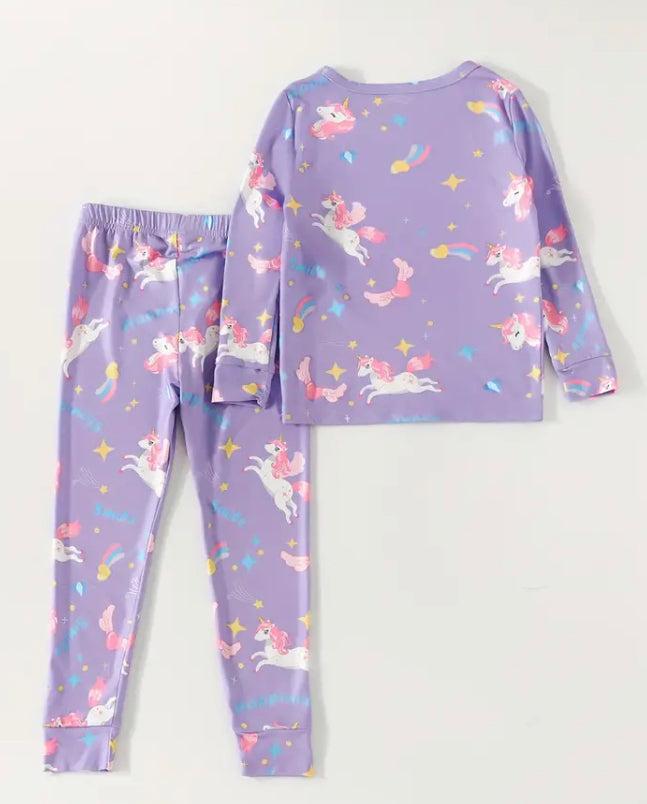 Purple unicorn pyjama set