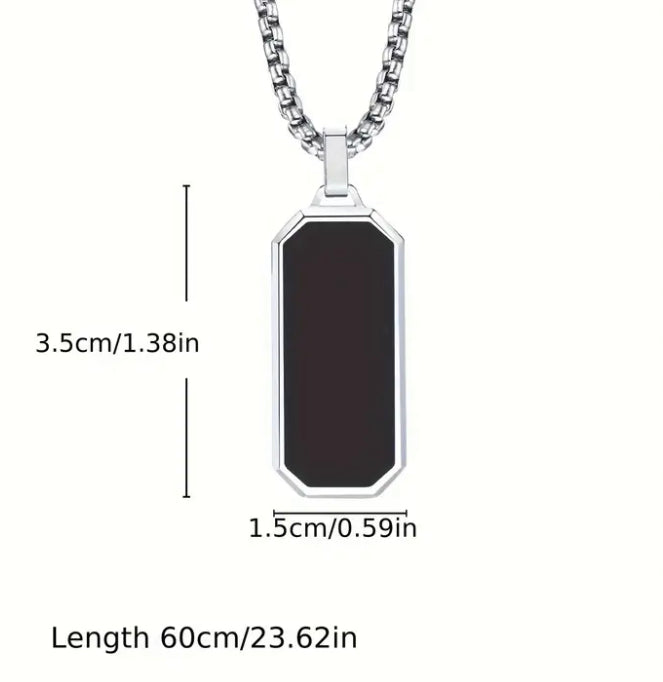 Black Drip men’s stainless steel necklace 60cm