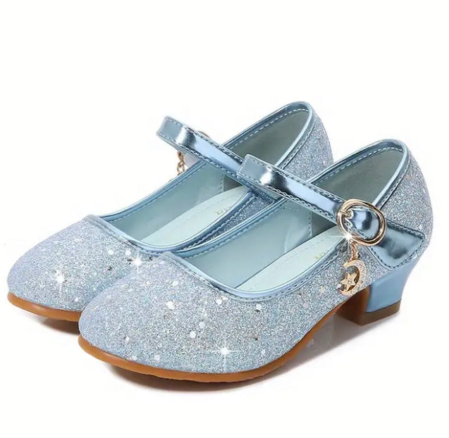 Sequin heels blue
