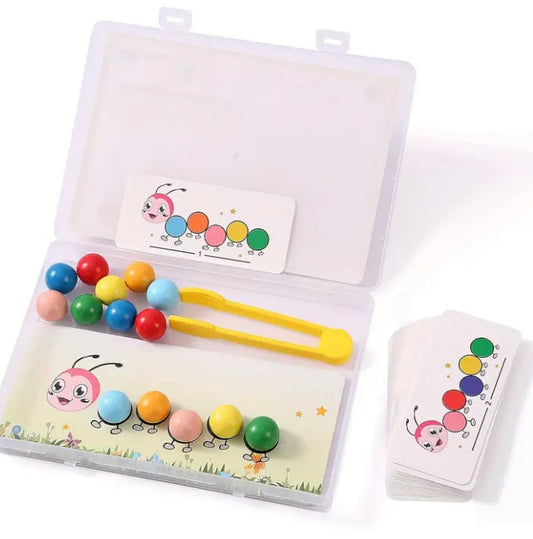 Clip bead Montessori toy