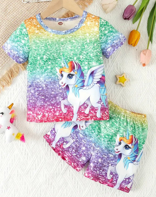 Unicorn colourful pyjama set