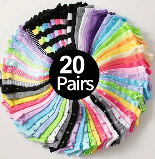 20 pairs random mix ankle socks