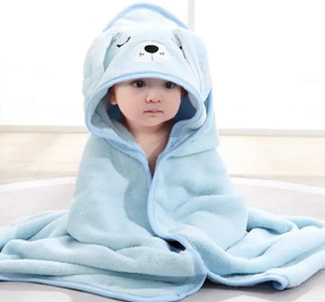 Soft baby towel blue
