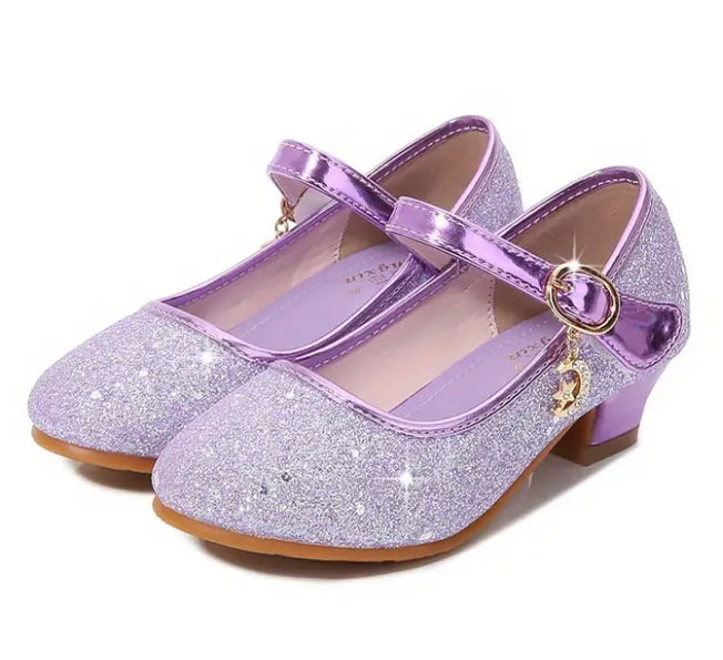 Sequin heels purple
