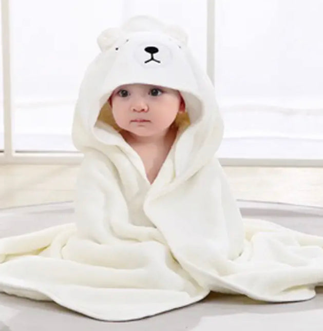 Soft baby towel white
