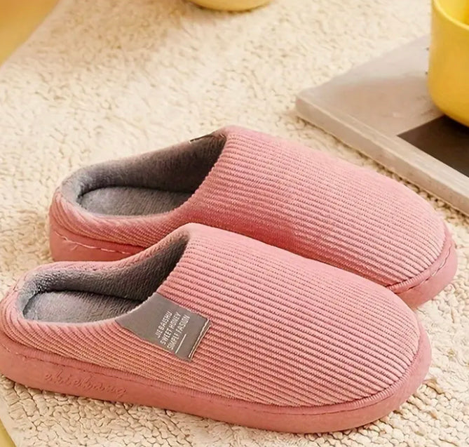 Lined slippers pink