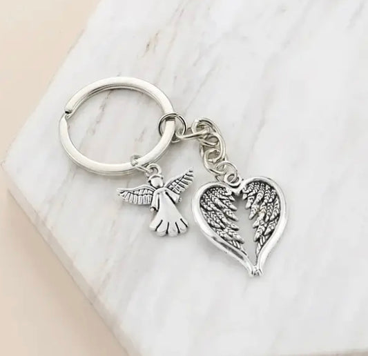 Guardian Angel wings keychain