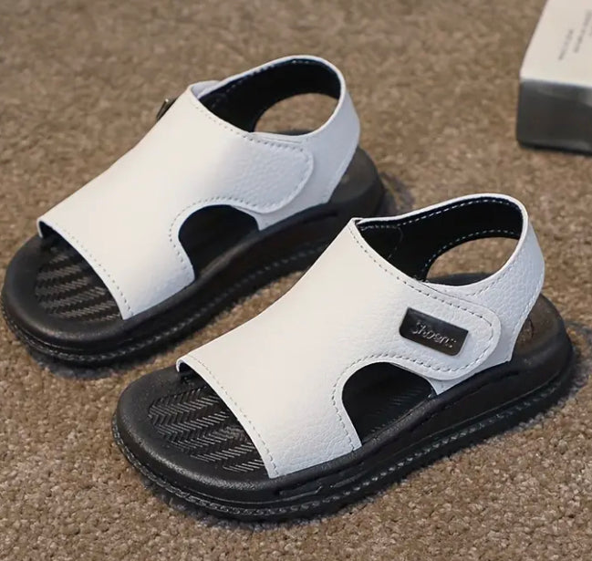 Open toe white sandals
