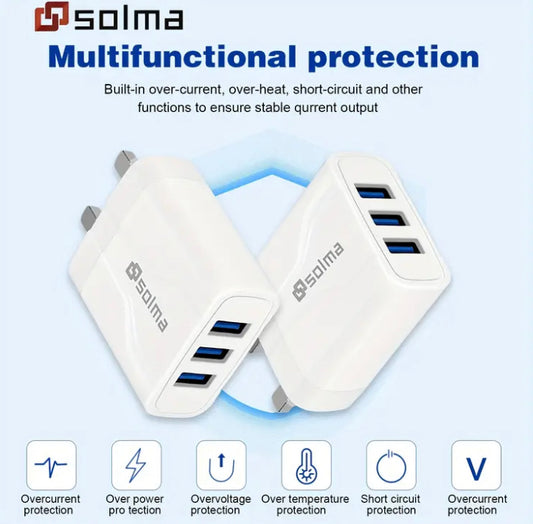 Multifunction 3 USB charger