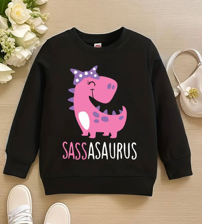 Sassy dinosaur sweater