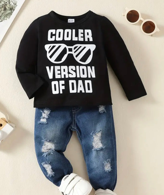 Cooler than dad jeans and top set
