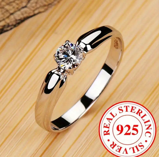 925 sterling silver zirconia ring