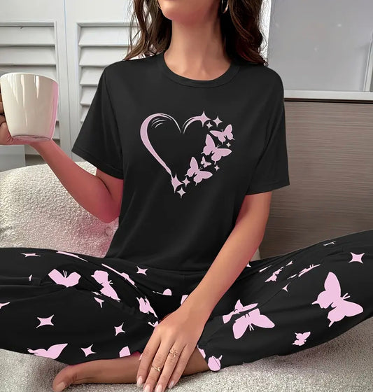 Heart& butterfly pyjama set