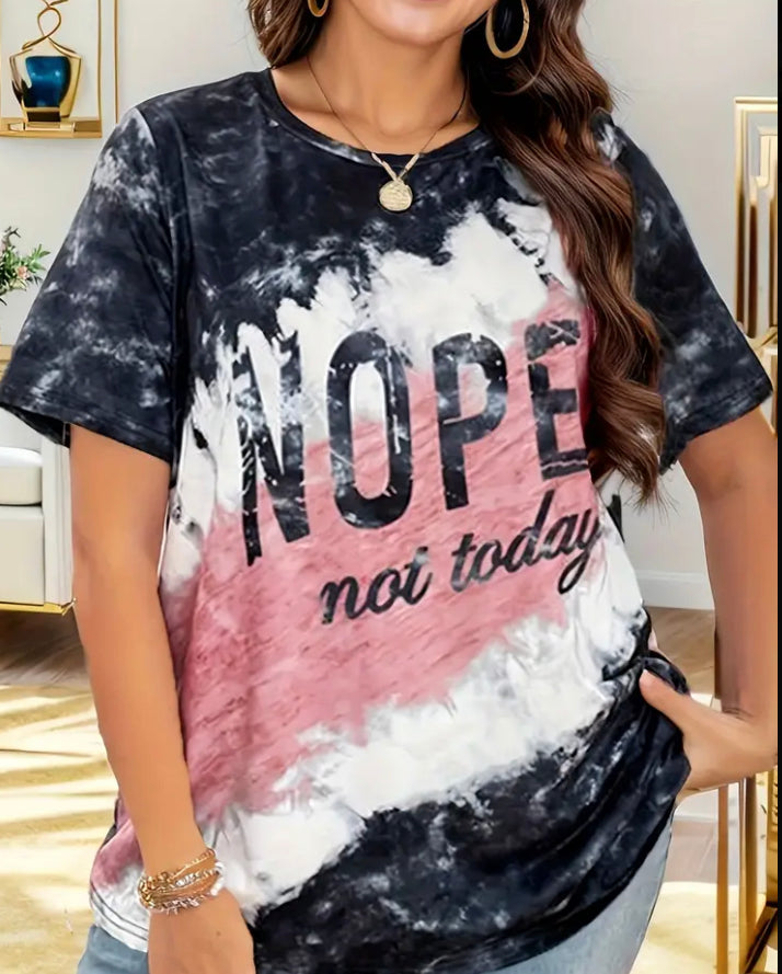 Plus size nope not today T-shirt