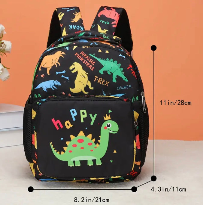 Black dinosaur backpack