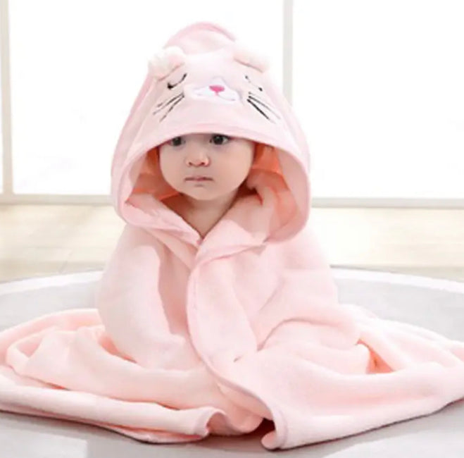 Soft baby towel pink