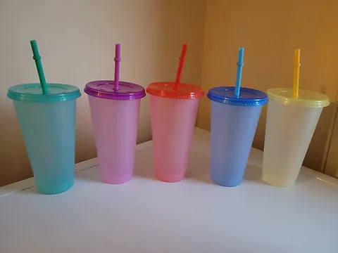 24oz frosted colour changing cold cups