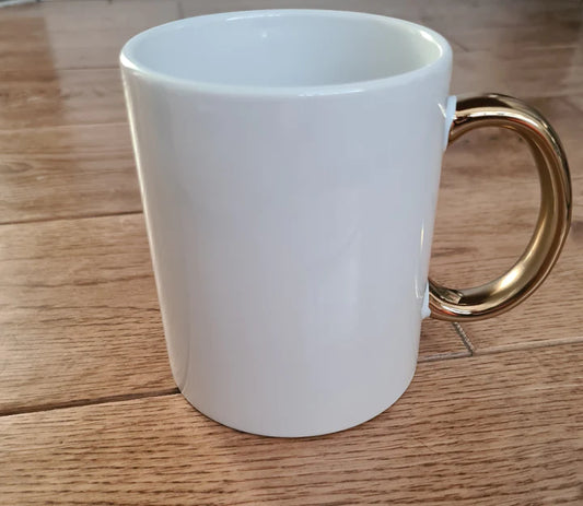 11oz Photo / Design Gold Handle Mug