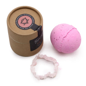 Gem Bracelet Bath Bomb- Rose Quartz Bergamot