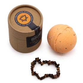 Gem Bracelet Bath Bomb- Tiger Eye Orange&Mandarin