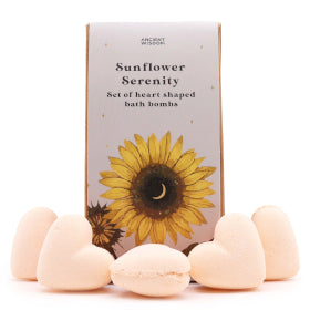 Heart Bath Bomb Gift Set- Sunflower Serenity, Passion Fruit