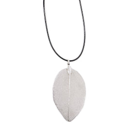 Bravery Leaf Necklace - Silver