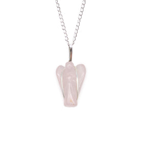Guardian Angel Gemstone Pendant Necklace - Choice Gemstone