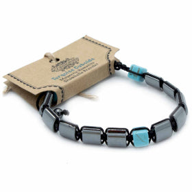Magnetic Shamballa Bracelet - Turquoise Cubes