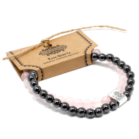 Magnetic Gemstone Bracelet- Rose Quartz