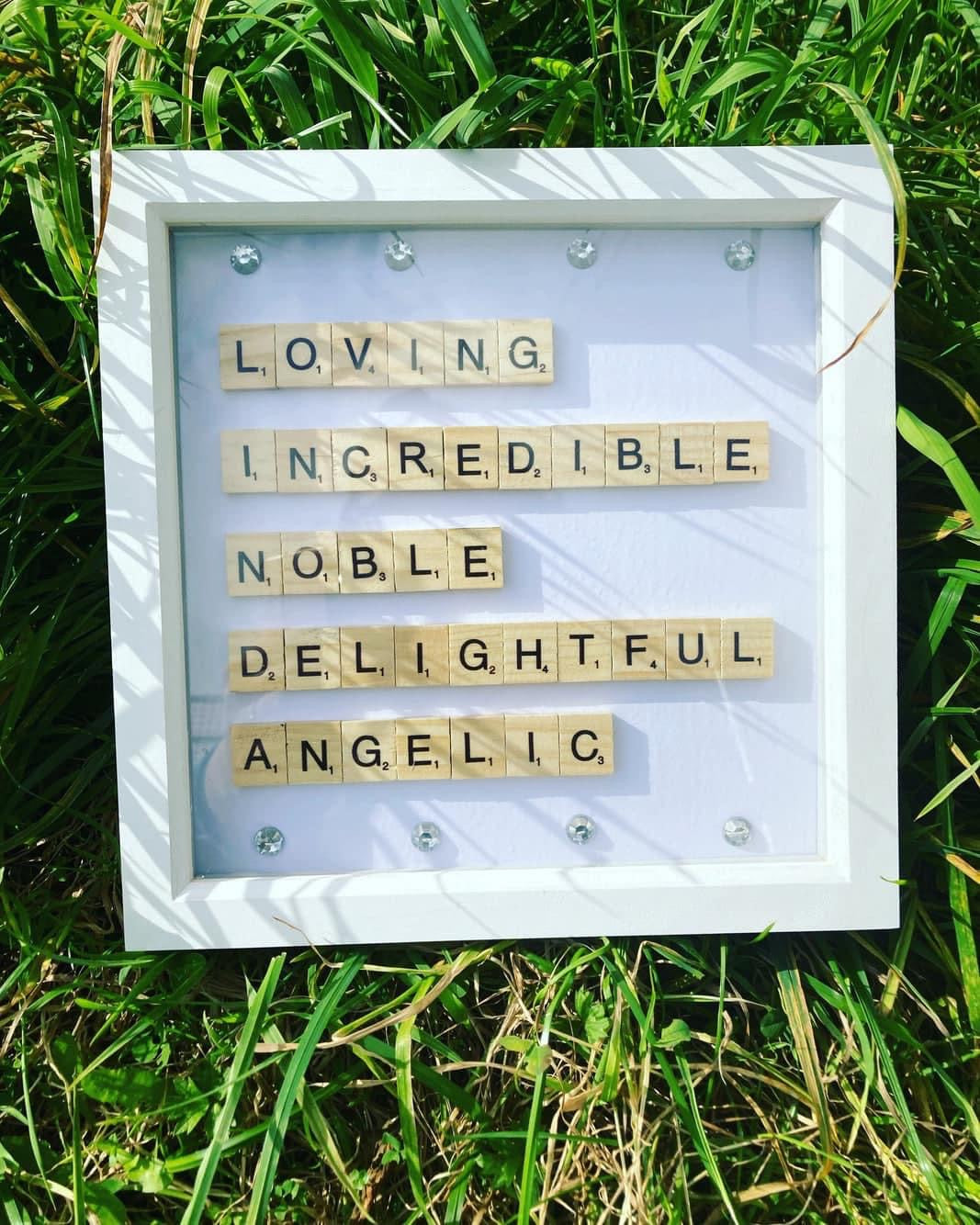 Name Meaning Scrabble Frame